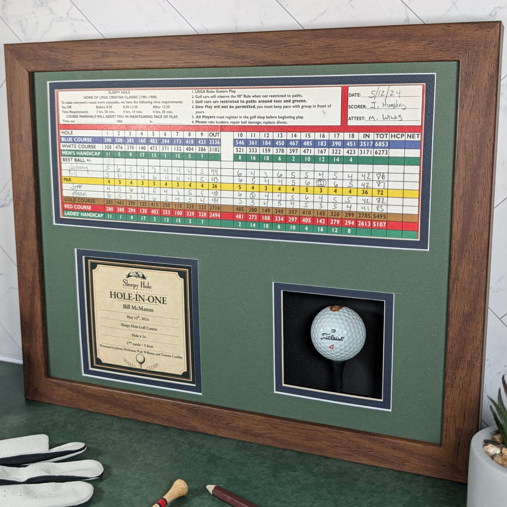 The Milestone Shadowbox - Hole in One Edition w/ Ball – Tidewater & Tee