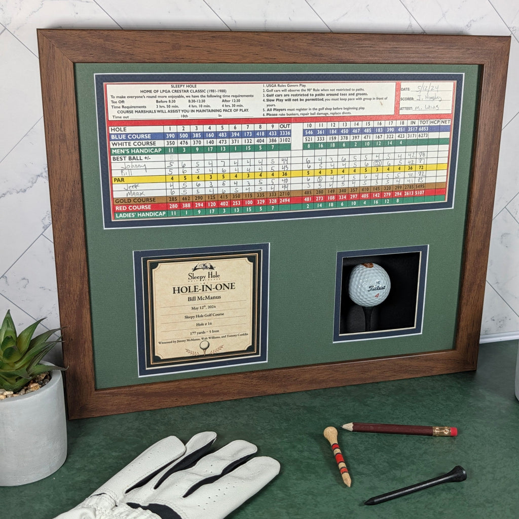 The Milestone Shadowbox - Hole in One Edition w/ Ball – Tidewater & Tee