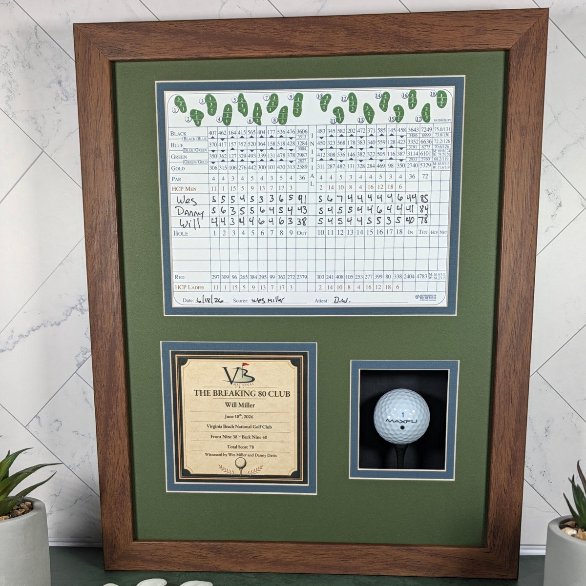 The Milestone Shadowbox - Breaking 80 Edition – Tidewater & Tee