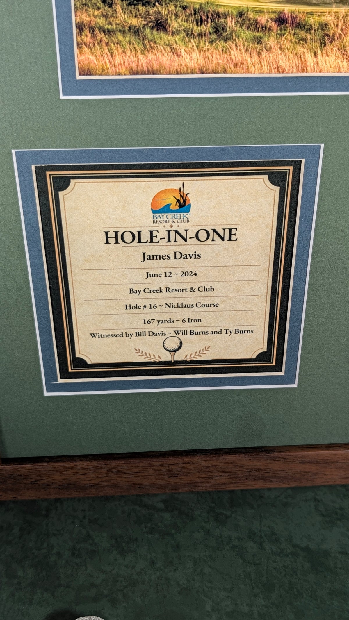 The Milestone Shadowbox - Course photo & Ball – Tidewater & Tee