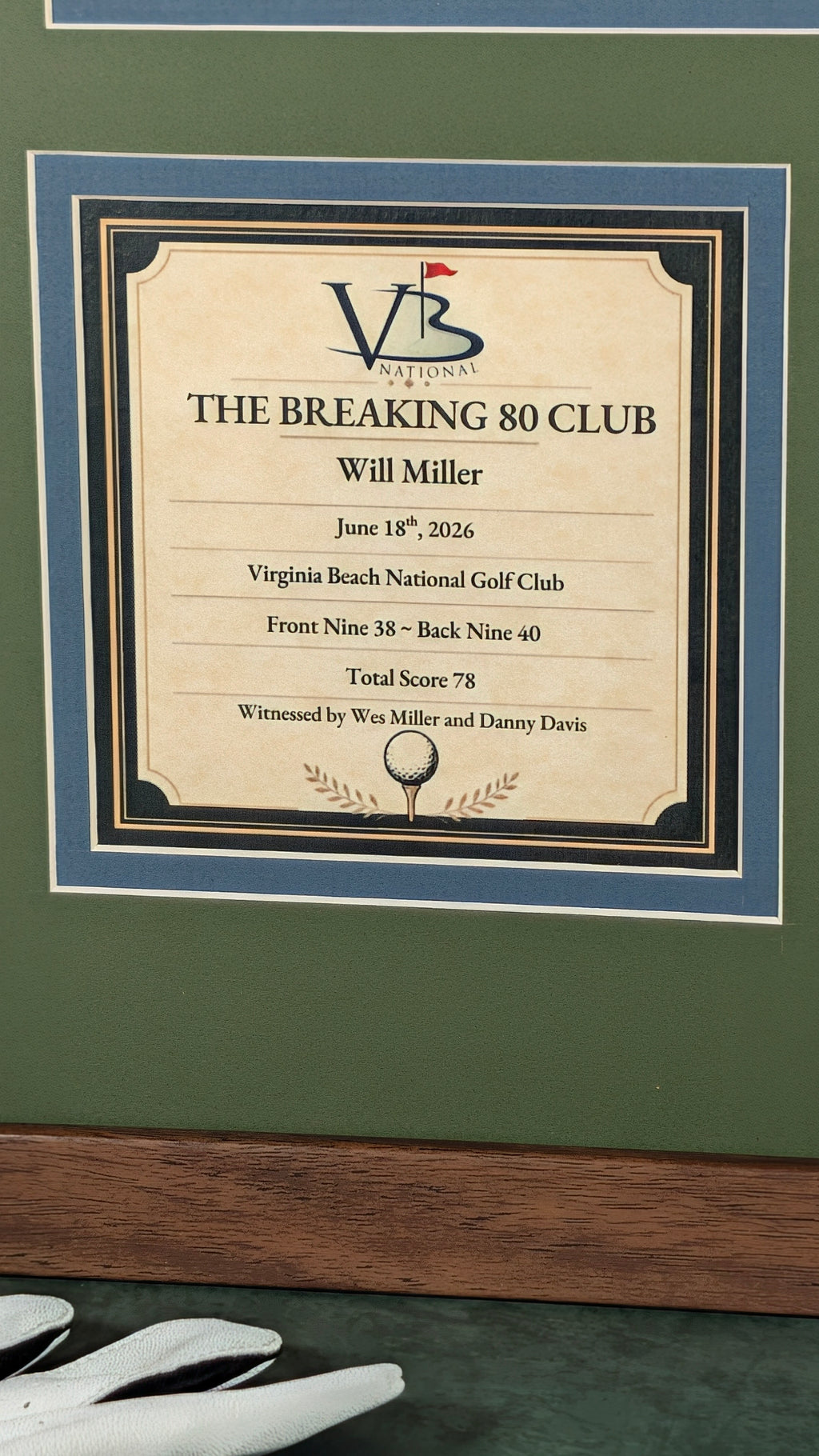 The Milestone Shadowbox - Breaking 80 Edition – Tidewater & Tee